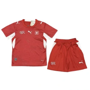 Switzerland World Cup 2026 Home Kids Short Sleeve Kit & Jersey + Shorts Fan Version